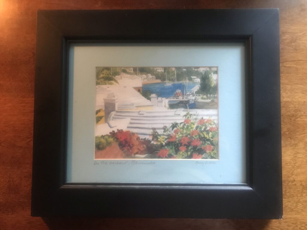On The Harbor -- Amy Evans -- Bermuda 13" x 11"