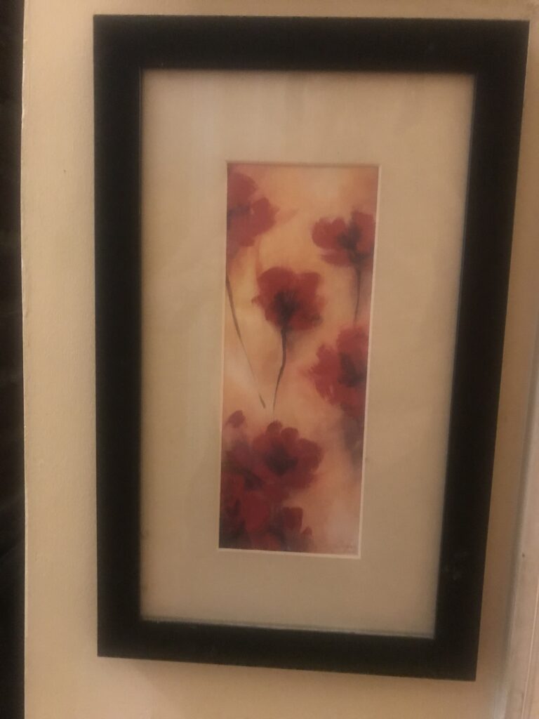 Red Flower Pair 11.5" x 9.5"